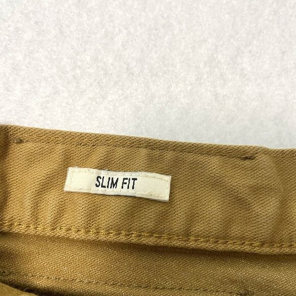 Todd Snyder Stretch 5 Pocket Chino Jeans Slim Fit Caramel Brown Khaki size 34X34 - Picture 9 of 10